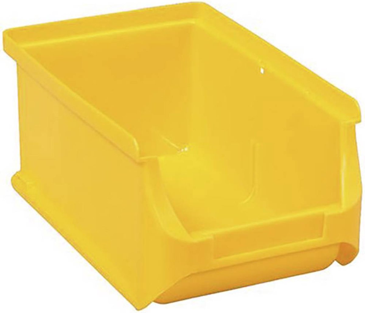 allit open fronted storage bin ProfiPlus Box 2, gemaakt van PP, geel