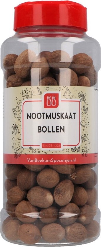 Foto: Van beekum specerijen nootmuskaat bollen pot 500 gram