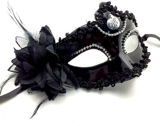 SIQUK Maskerade Maskerade Masker Metaal Venetiaans Party Masker Halloween Kostuum Masker Mardi Gras Masker voor Koppels Vrouwen en Mannen, Ingelegd Legering Zwart en Goud
