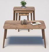 Bijzettafel- Bijzettafel rechthoek - Salontafel hout - Bijzet tafel - c
Set van 4 - Bruin
