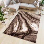 Tapiso Scarlet Deluxe Vloerkleed Bruin Abstract Woonkamer Tapijt Maat- 160x230