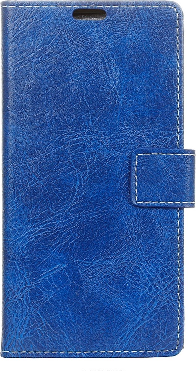 Mobigear Telefoonhoesje geschikt voor Huawei P30 Lite Hoesje | Mobigear Basic Bookcase Portemonnee | Pasjeshouder voor 3 Pasjes | Telefoonhoesje voor Pinpas / OV Kaart / Rijbewijs - Blauw