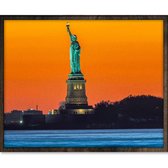 Eagle® Diamond Painting Volwassenen - Vrijheidsbeeld in New York - 50x40cm - Vierkante Steentjes