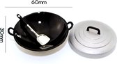 Miniatuur chromen wokpan met spatel 1:12 / Poppenhuisinrichting / Poppenhuis accessoires