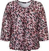 Pink Lady blouse rood/wit 3/4 mouw - maat L