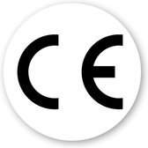 CE Stickers - 100 stuks - Rond 30 MM  - Wit met Zwart - CE Label - CE Markering - CE Keurmerk