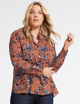 SAMOON Dames Overhemdblouse met bloemenprint