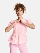 TAIFUN Dames Blouse met korte mouwen en schootje Blush-48