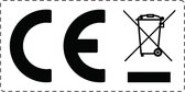 CE Stickers - 100 stuks - 16 X 8 MM - Wit met Zwart - CE Label - CE Markering - CE Keurmerk