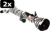 2x SAFARI SQUEAKER ZEBRA