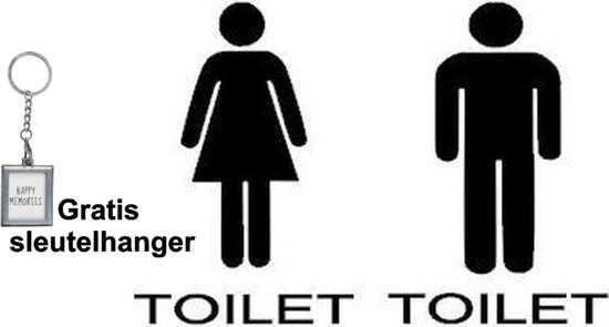 Sticker set heren & dames toilet silhouette man vrouw | Rosami