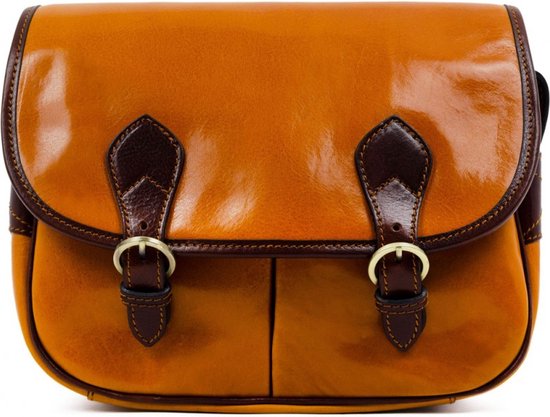 Sac bandoulière en cuir pour femme marron clair - THE PARIS WIFE, Handbag, Citybag