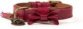 Dwam Halsband Bonnie Bordeaux - Hondenhalsband - 34-42x2.5 cm