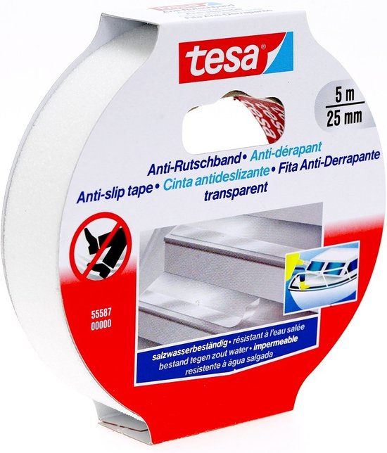 Tesa 55587-02 Anti-slip Tape - 5M x 25MM - Transparant - Tesa