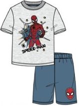 Spiderman shortama - grijs met blauw - Spider-Man pyjama - maat 134/140