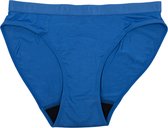Moodies Undies - menstruatie ondergoed (Young) - Bamboe Bikini undie onderbroekje - moderate kruisje - Blauw - maat XS (152/158)