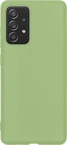 Hoesje Geschikt voor Samsung A53 Hoesje Siliconen Cover Case - Hoes Geschikt voor Samsung Galaxy A53 Hoes Back Case - Groen.