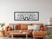 Wanddecoratie | Boom / Tree   | Metal - Wall Art | Muurdecoratie | Woonkamer |Zwart| 175x61cm