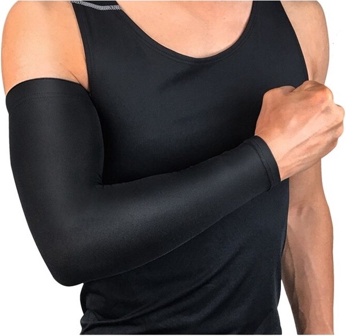 Sport Compressie Arm Sleeve (Set van 2 stuks) - Zwart - Maat L - Merkloos
