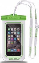 waterdichte smartphone beschermhoes wit/groen 5,7 inch
