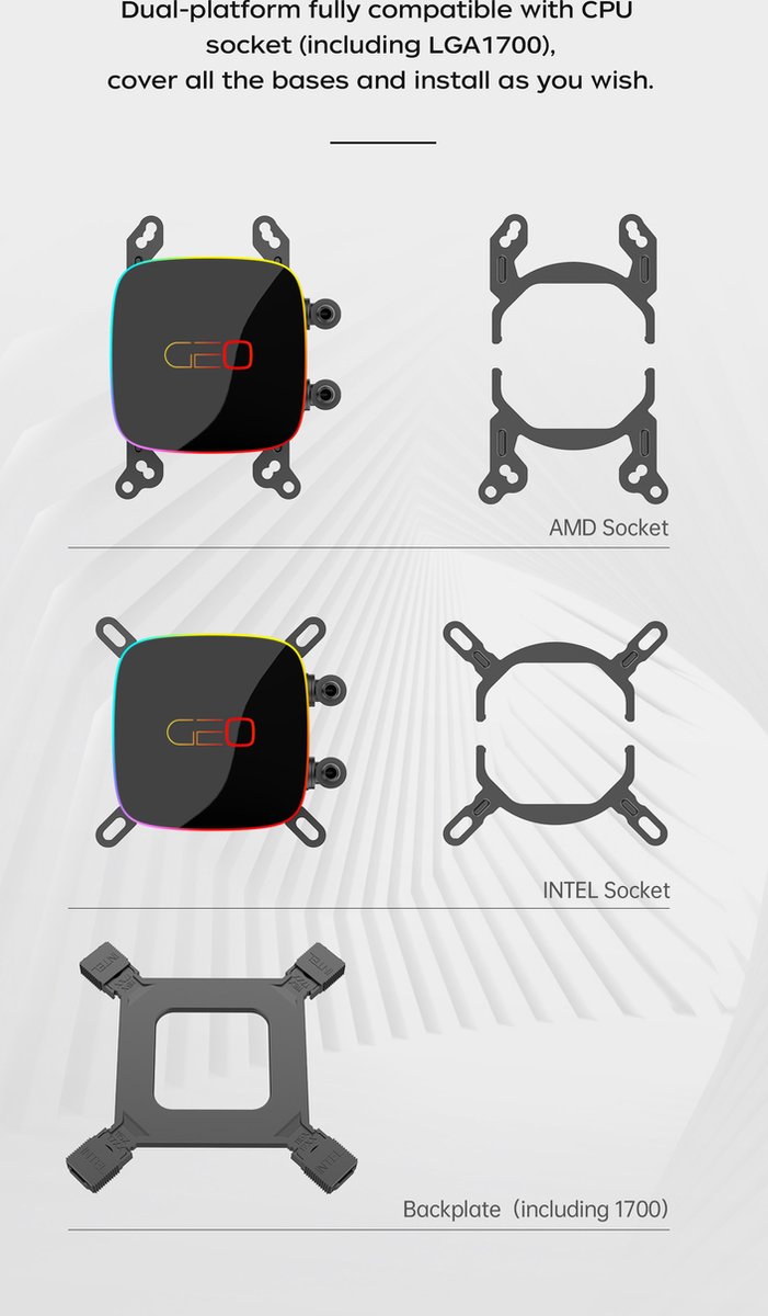 Future Eiskimo Junior 36 Aio 360 Mm Cpu-Waterkoeling, Waterkoeling, Argb,Black, Geo-Ej-36 - afbeelding 6