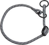 JACK AND VANILLA Sport Halsband / Sliphalsband - Nylon - Grijs - L - Diameter: 8 mm - Hoofdomvang: 40 - 50 cm (GELIEVE ALVORENS BESTELLING OPMETEN)