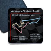 ILOJ onderzetter - Formule 1 circuit - Verenigde Staten - Circuit of the Americas - 2022 - vierkant