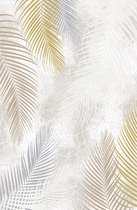 Laagpolig Palmbladeren Vloerkleed Crème -80 x 150 cm