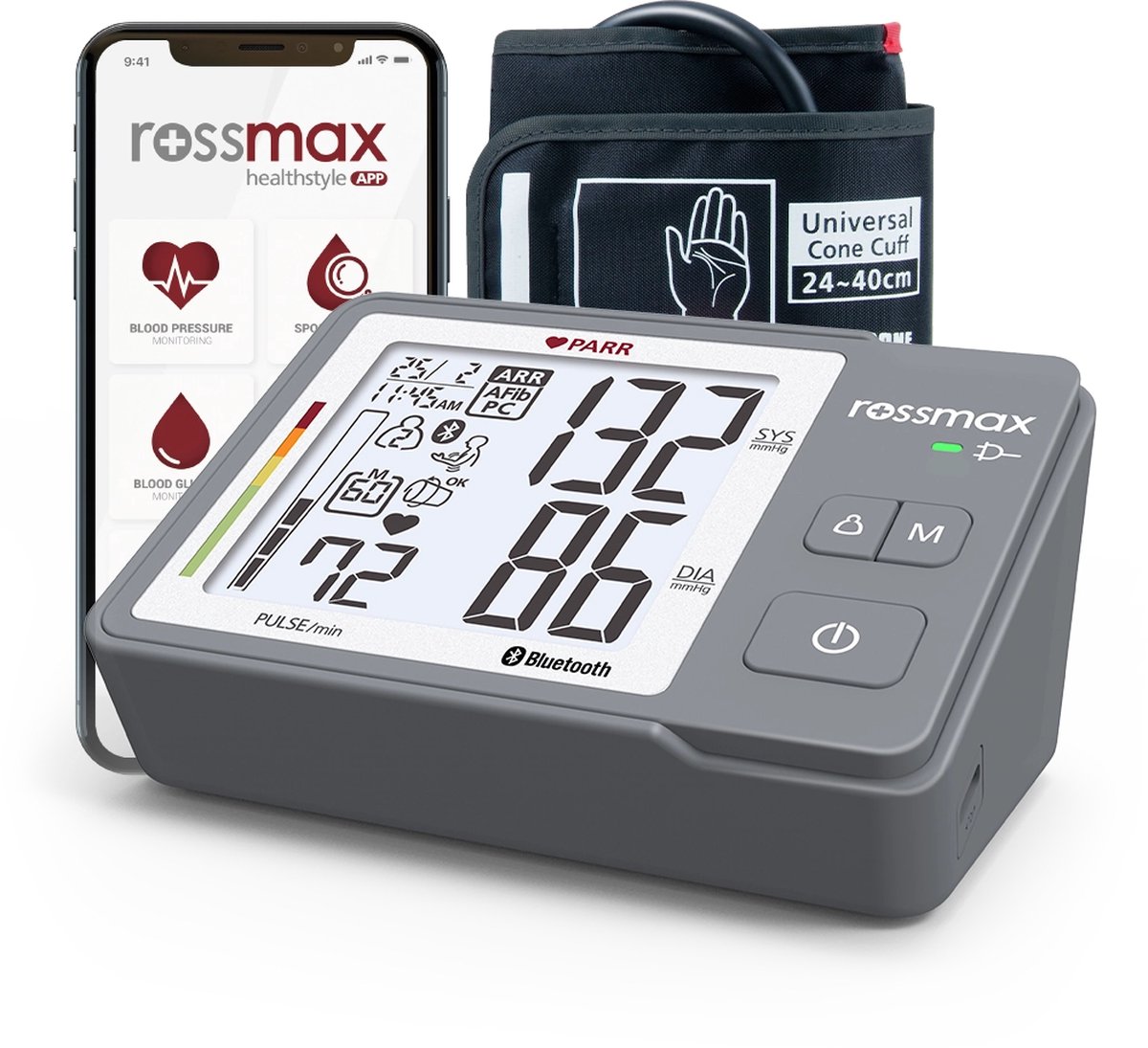 Meetapparatuur Rossmax Z5 Bloeddrukmeters Bovenarm Hartstichting
