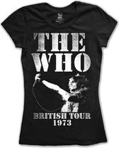 The Who Dames Tshirt -S- British Tour 1973 Zwart