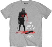 Monty Python - Tis But A Scratch Heren T-shirt - XXS - Grijs
