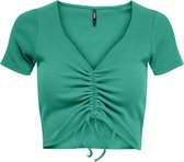 ONLY ONLMIA S/S LONG RUCHING TOP CS JRS Dames T-shirt - Maat XS