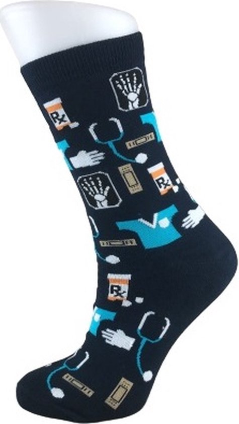 Sokken X-ray blauw - Happy nurse socks - Verpleegkundige sokken