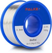 Falke Soldeertin, actie incl. e-book loodvrij soldeer soldeerdraad solderen tin fluxmiddel draad solderen zacht slot solderen 100g diameter 0,8mm