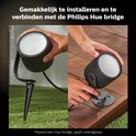 PHILIPS HUE Lily XL Basisset met 3 Tuinspots (Antraciet) Wit en Gekleurd Licht | Incl. 1 Voedingskabel, Hue White and Color Ambiance