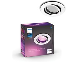 Philips Hue Centura inbouwspot – wit en gekleurd wit – 1-pack – wit – rond – GU10