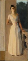Kunst: Albert Lynch, Portrait by Gaslight, c. 1900, Schilderij op canvas, formaat is 100X150 CM