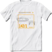 Stug 3 Tank Destroyer leger T-Shirt | Unisex Army Tank Kleding | Dames / Heren Tanks ww2 shirt | Blueprint | Grappig bouwpakket Cadeau - Wit - S