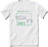 Stug 3 Tank Destroyer leger T-Shirt | Unisex Army Tank Kleding | Dames / Heren Tanks ww2 shirt | Blueprint | Grappig bouwpakket Cadeau - Wit - M