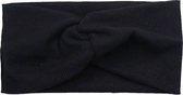 Haarband Zwart | Effen Bandana | 20 x 10 cm | Katoen | Elastisch/Stretch