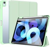 Dux Ducis - Tablet hoes geschikt voor Apple iPad Air 2022 - 10.9 Inch - Toby Series - Auto Sleep/Wake functie - Tri-Fold Book Case - Groen