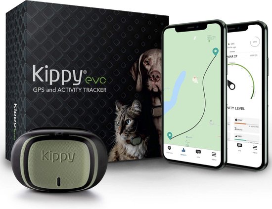 Kippy - Kippy EVO - De nieuwe GPS-tracker Halsband en Activiteitentracker voor Honden en Katten, 38 gr, Waterdicht, 10 dagen Batterij