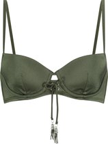 Hunkemöller Dames Badmode Voorgevormde beugel bikinitop Lucia  - Groen - maat E85
