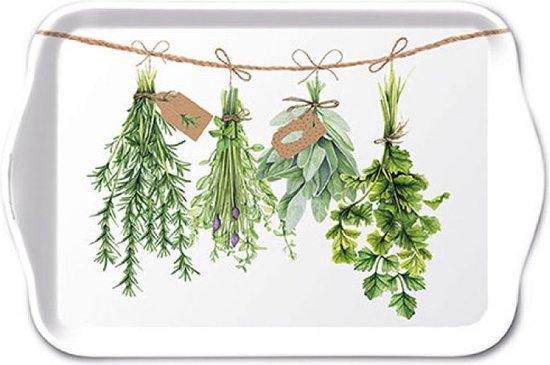 Ambiente - Dienblaadje - Fresh Herbs - Decoratie - 13 x 21 cm