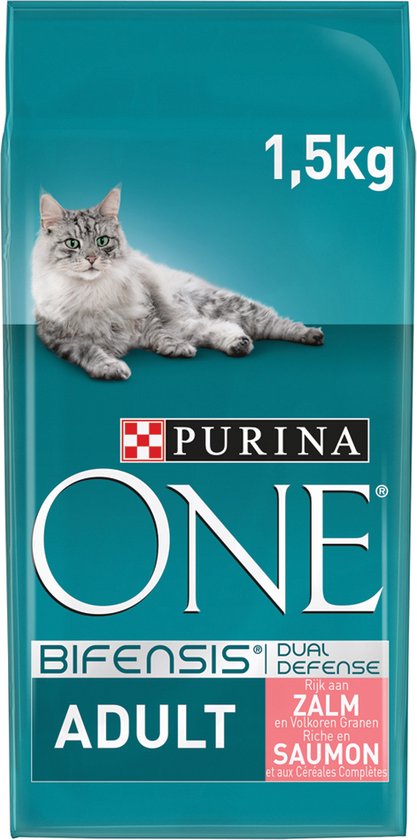Purina ONE Adult - Kattenvoer Zalm & Volkoren Granen - 3 x 1.5kg