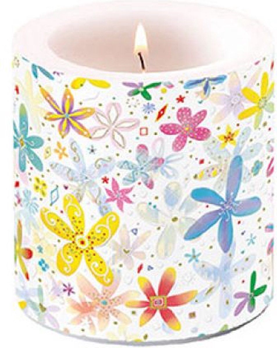 Ambiente - Kaars - Small - Fancy Flowers - 35 branduren