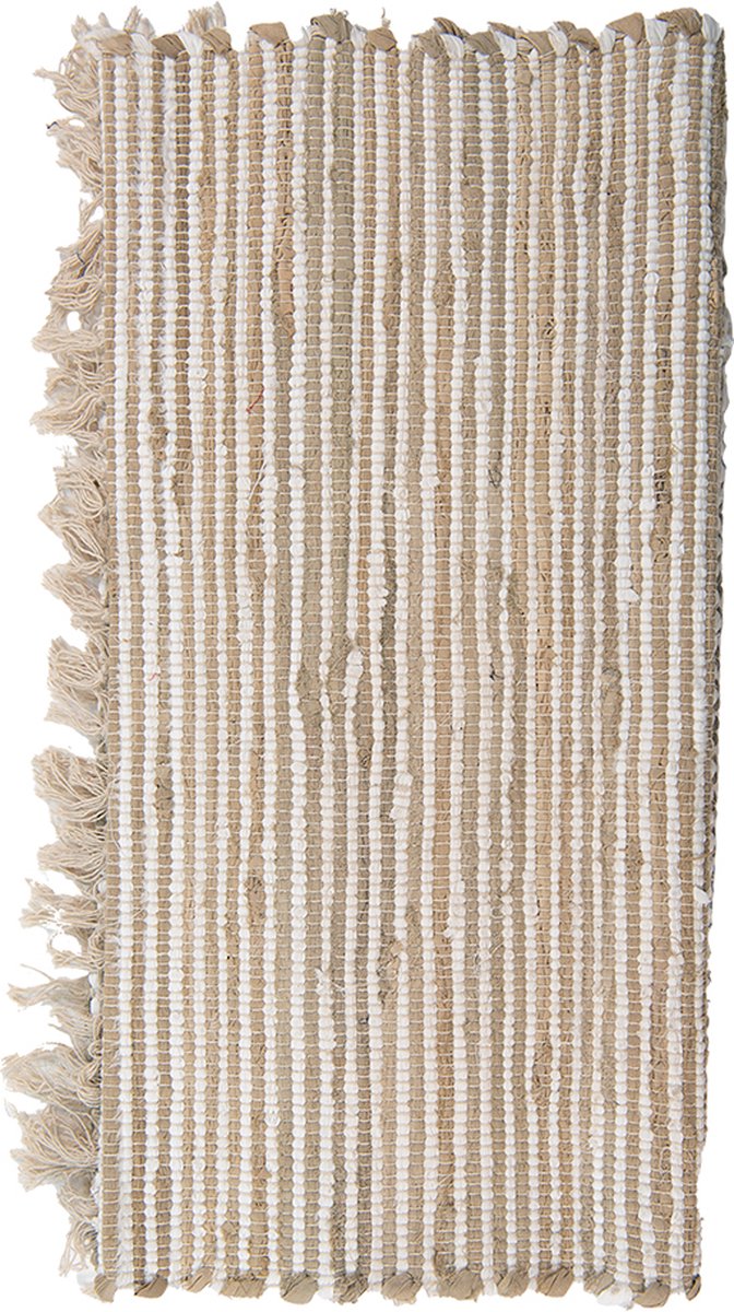 Clayre & Eef Sierkussen 45x45 cm Beige Bruin Katoen Vierkant Kussenhoes met Kussenvulling