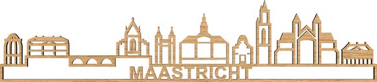 Skyline Maastricht eikenhout -60cm- Décoration murale City Shapes