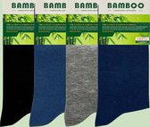green-goose® Bamboe Sokken Luxe Licht | Maat 43-46 | 4 Paar Gemengde Kleuren | Zacht en Ademend