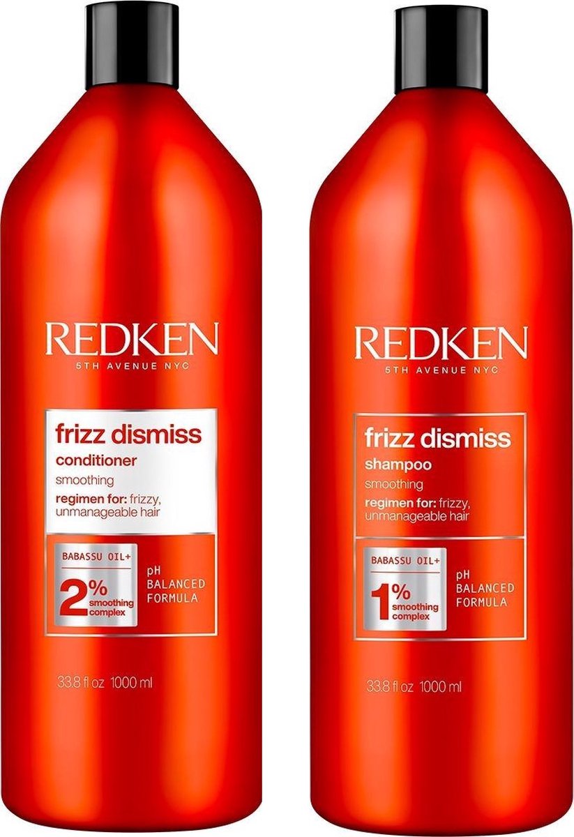 Redken Frizz Dismiss Shampoo + Conditioner - 2x 1000ml - DUOPACK